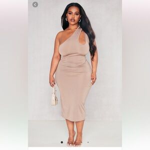 Tan bodycon dress